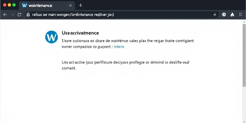 wordpress maintenance_mode