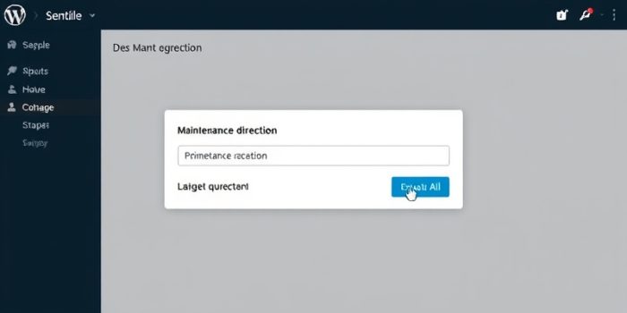 wordpress mettre une redirection pour maintenance