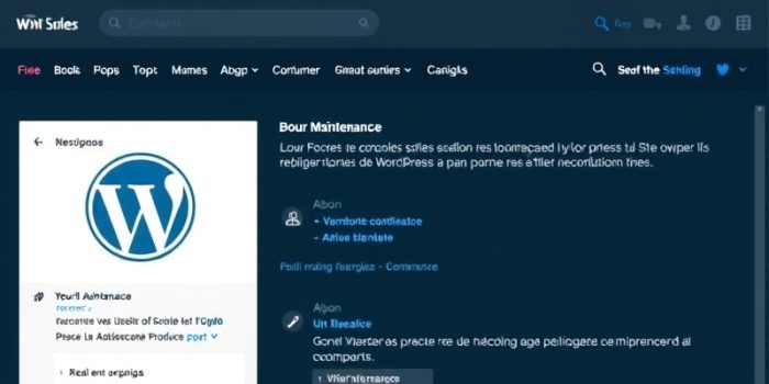 wordpress non accessible maintenance