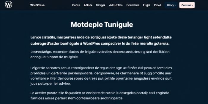 wordpress page de maintenance avec contenu