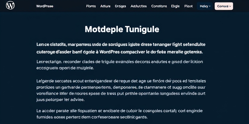 wordpress page de maintenance avec contenu