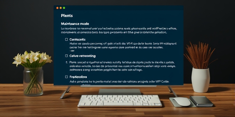 wordpress page site en maintenance