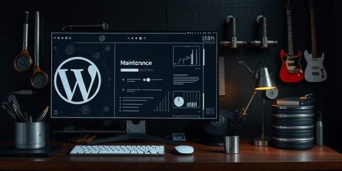 wordpress site in maintenance for users
