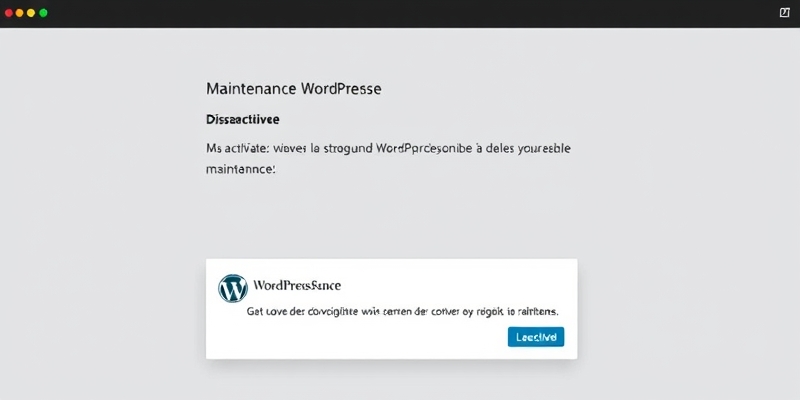 wordpress turn off maintenance mode